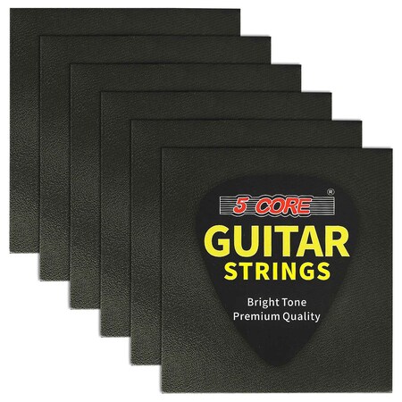 5 Core Nickel Wound Acoustic Guitar Strings, Extra Light, Gauge 0.010-0.048 6 SET GS AC BRSS HD 6Set